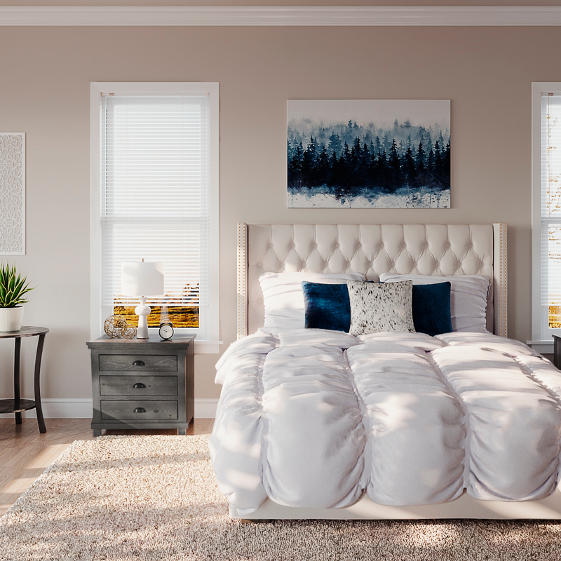 Farmhouse Bedroom Design by Havenly Interior Designer Lauren