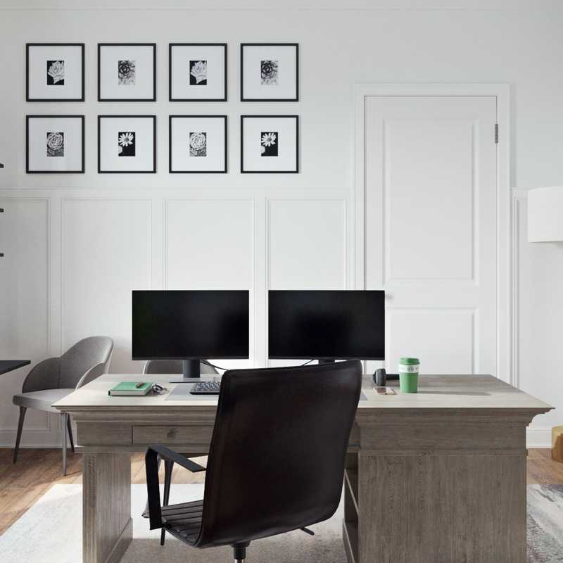 Modern, Eclectic, Minimal Office Design by Havenly Interior Designer Marlene