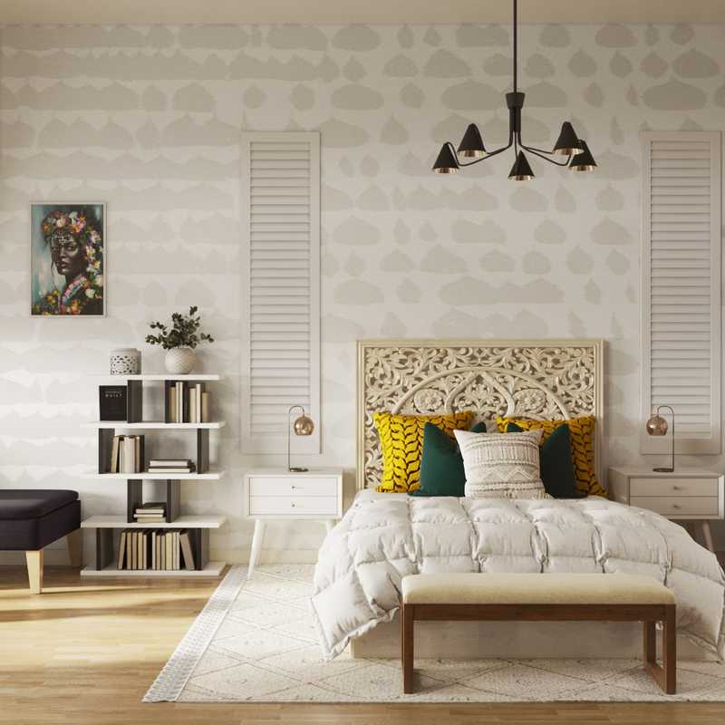 Modern, Bohemian, Midcentury Modern Bedroom Design by Havenly Interior Designer Bhumika