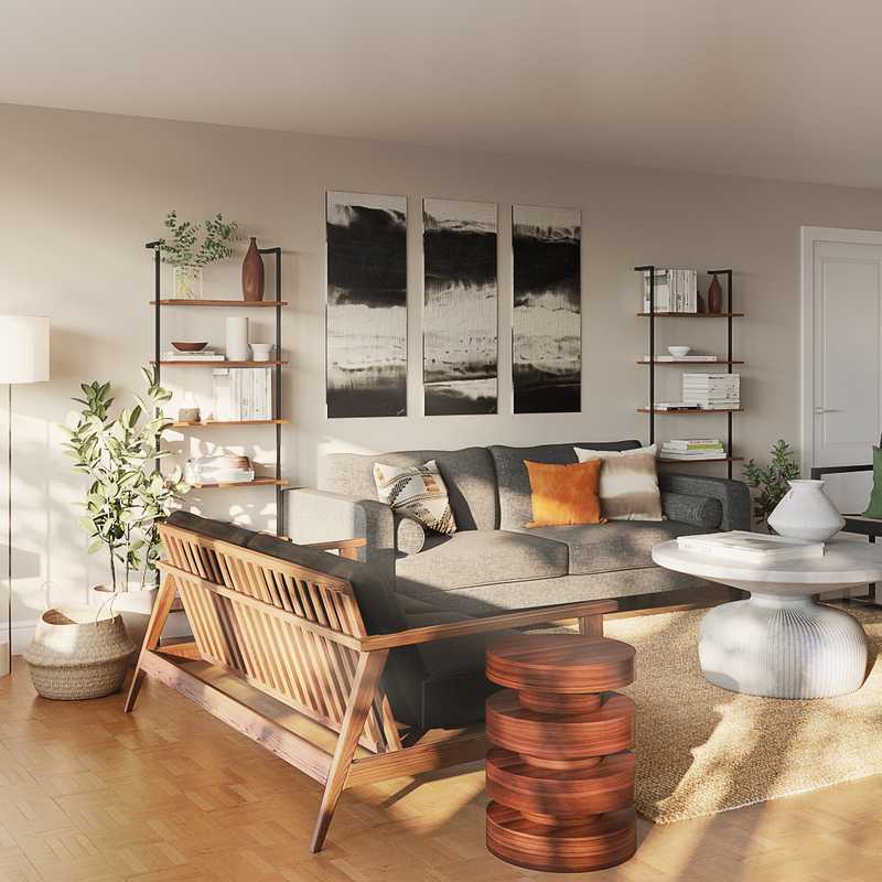 Eclectic Living Room Design by Havenly Interior Designer Marlene