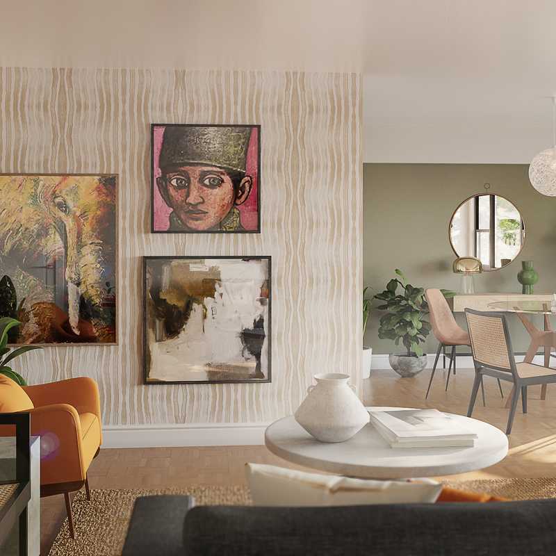 Eclectic Living Room Design by Havenly Interior Designer Marlene