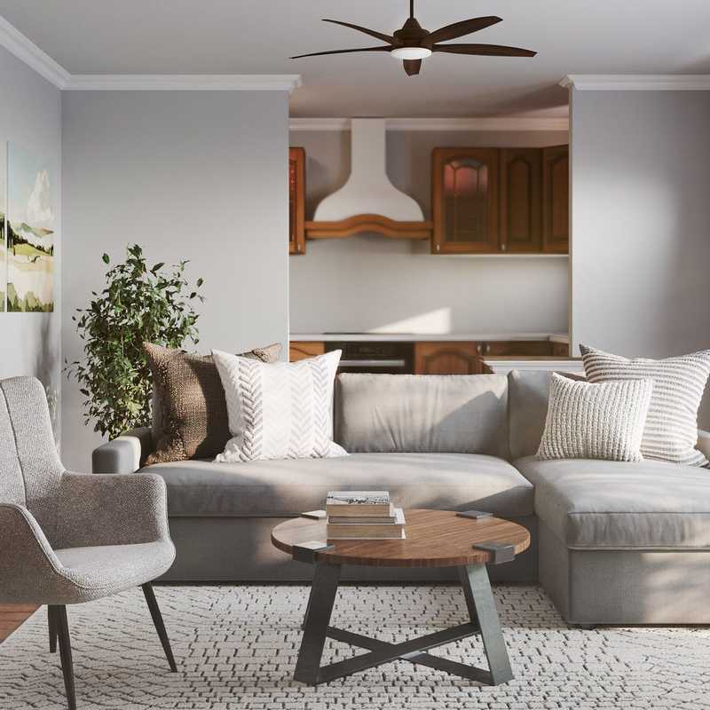 Farmhouse, Transitional Living Room Design by Havenly Interior Designer Marlene