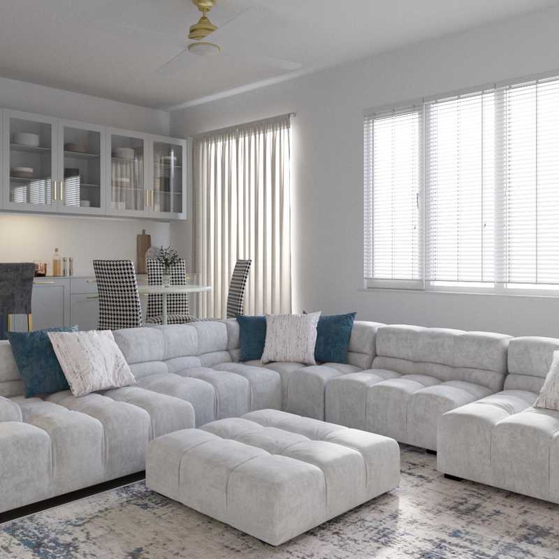 Glam, Transitional Living Room Design by Havenly Interior Designer Jacqueline