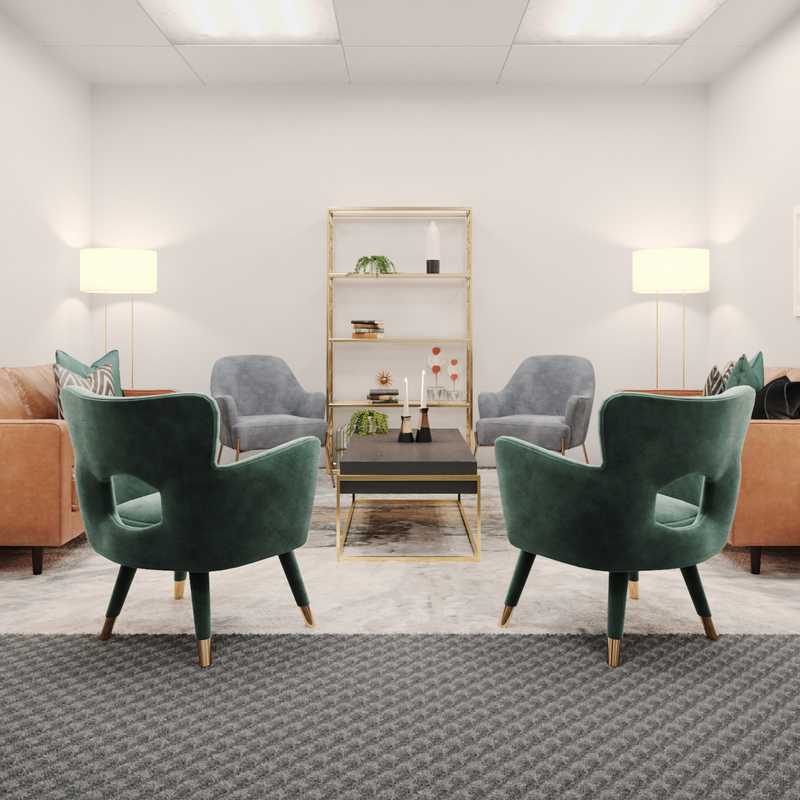 Modern, Glam Office Design by Havenly Interior Designer Matina