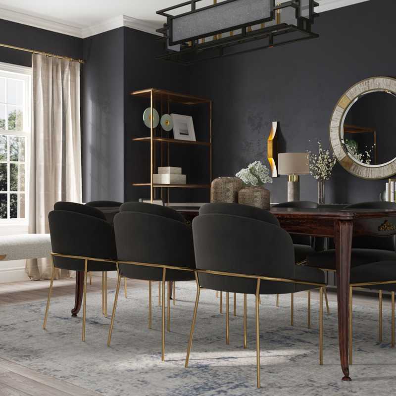 Modern, Classic, Glam, Industrial, Vintage, Classic Contemporary Dining Room Design by Havenly Interior Designer Emily