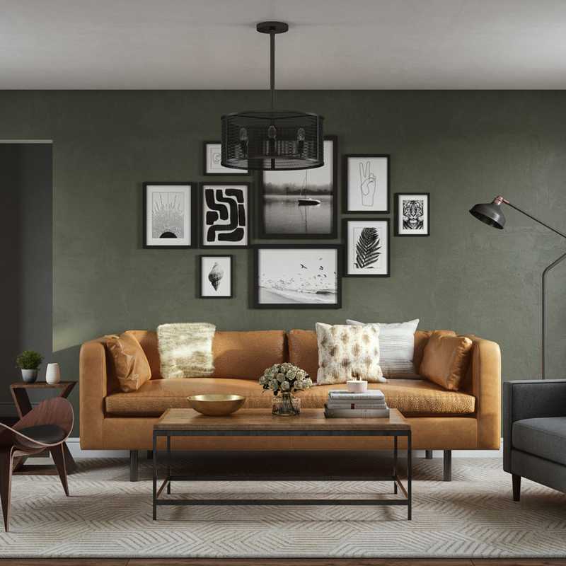 Global, Midcentury Modern, Scandinavian Living Room Design by Havenly Interior Designer Gabriela