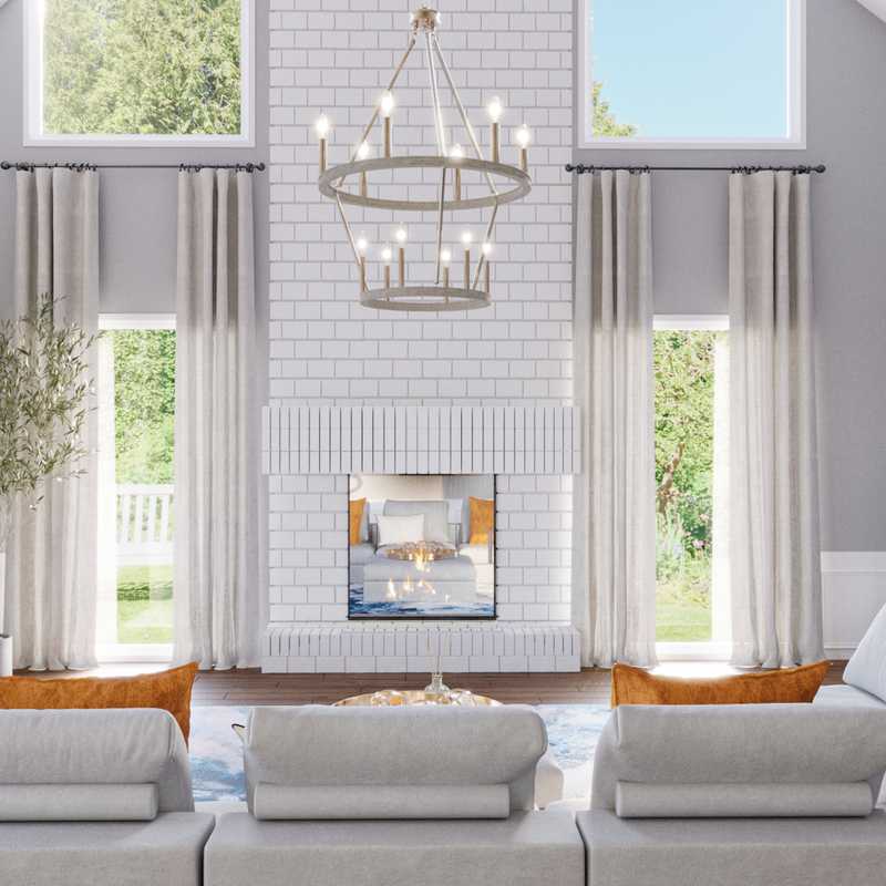 Classic Contemporary Living Room Design by Havenly Interior Designer Anny