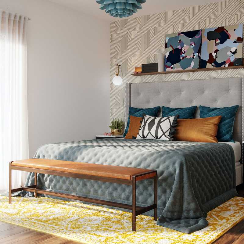 Modern, Midcentury Modern Bedroom Design by Havenly Interior Designer Francisco