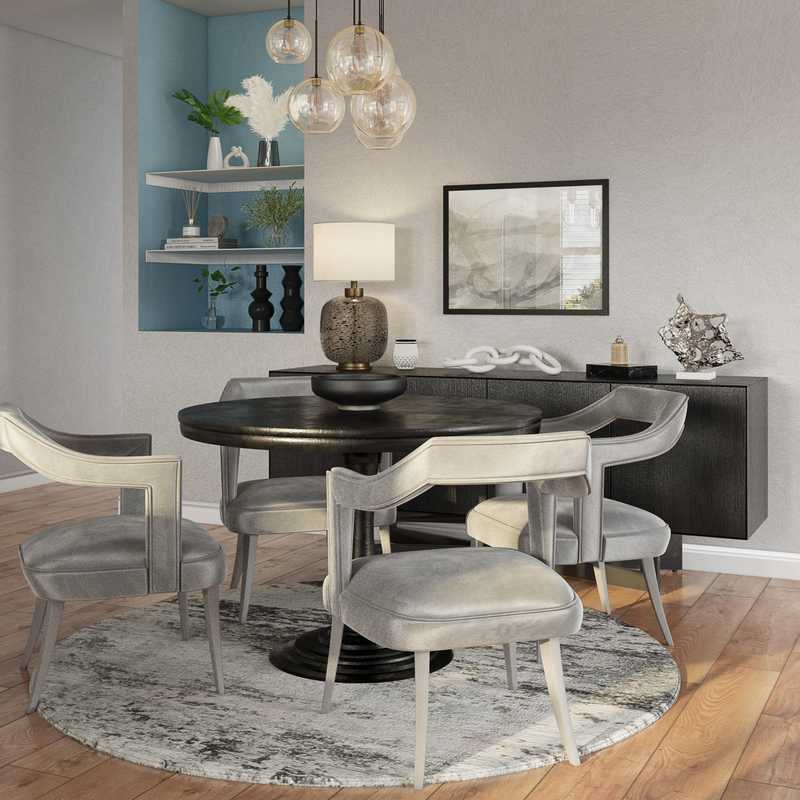 Contemporary, Modern, Glam Dining Room Design by Havenly Interior Designer Julia