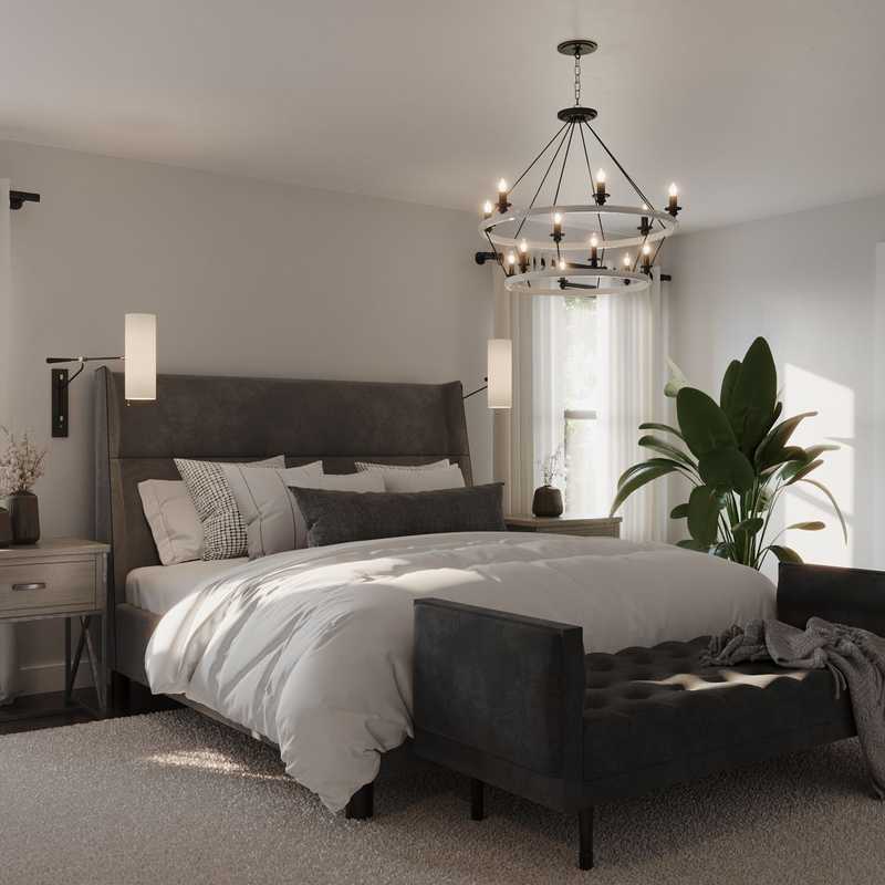 Contemporary, Modern, Farmhouse, Minimal Bedroom Design by Havenly Interior Designer Meghan