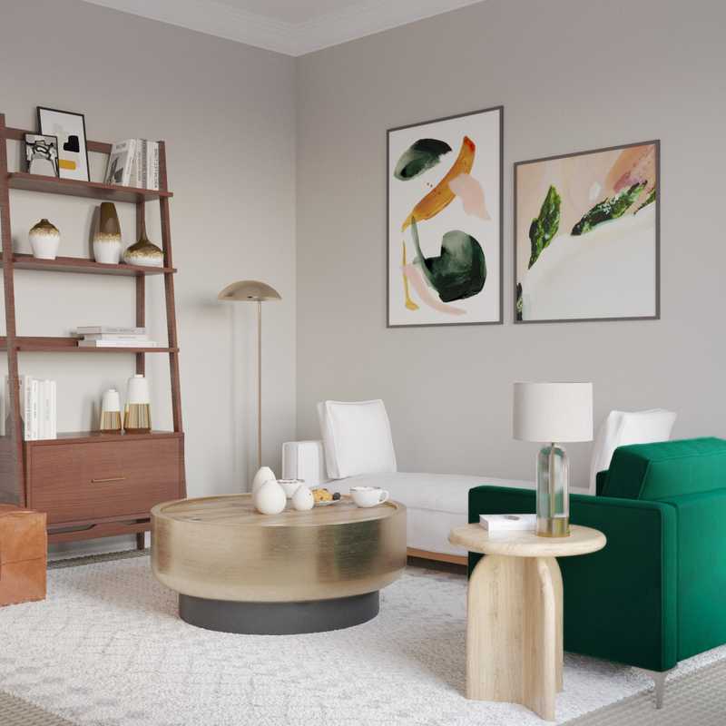 Midcentury Modern, Classic Contemporary Living Room Design by Havenly Interior Designer Marisol