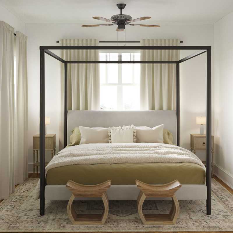 Rustic, Midcentury Modern, Minimal Bedroom Design by Havenly Interior Designer Krishnendhu