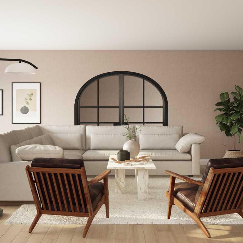 Modern, Eclectic, Transitional, Midcentury Modern, Scandinavian Living Room Design by Havenly Interior Designer Mariana