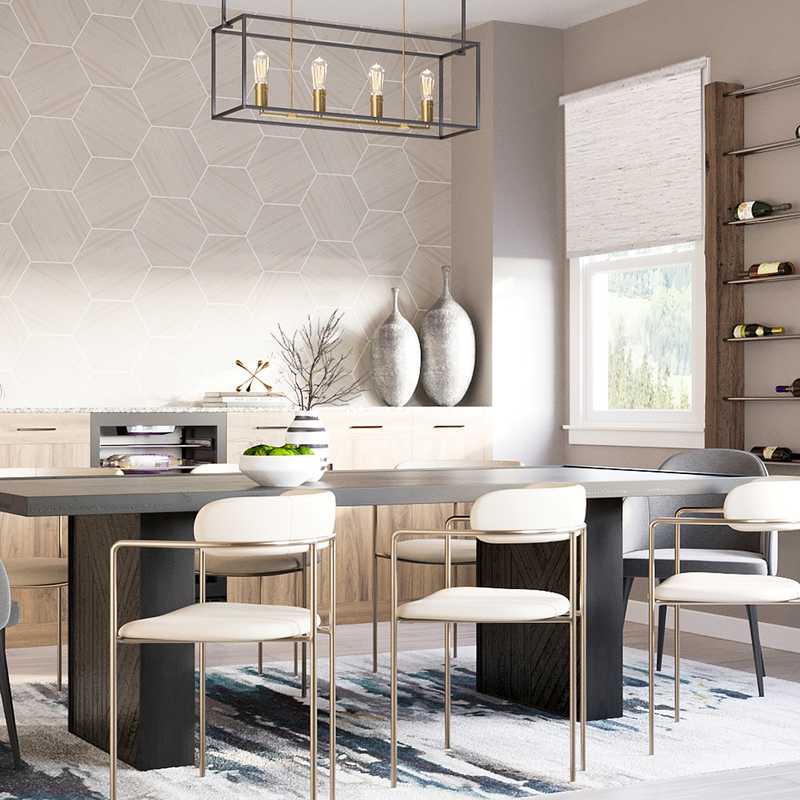 Contemporary, Modern, Glam Dining Room Design by Havenly Interior Designer Emily