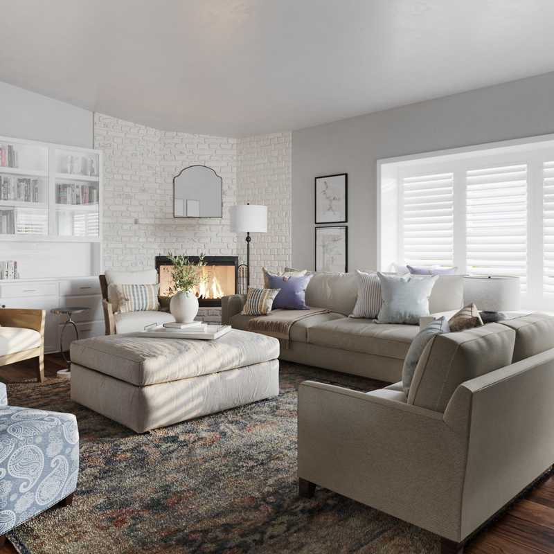 Classic, Farmhouse, Rustic, Transitional, Classic Contemporary Living Room Design by Havenly Interior Designer Lisa