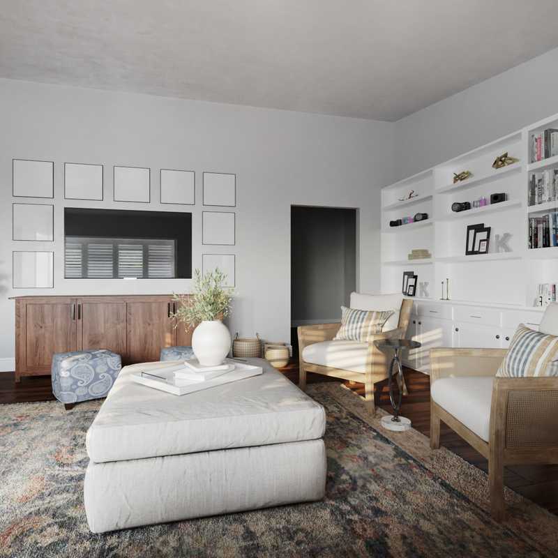 Classic, Farmhouse, Rustic, Transitional, Classic Contemporary Living Room Design by Havenly Interior Designer Lisa