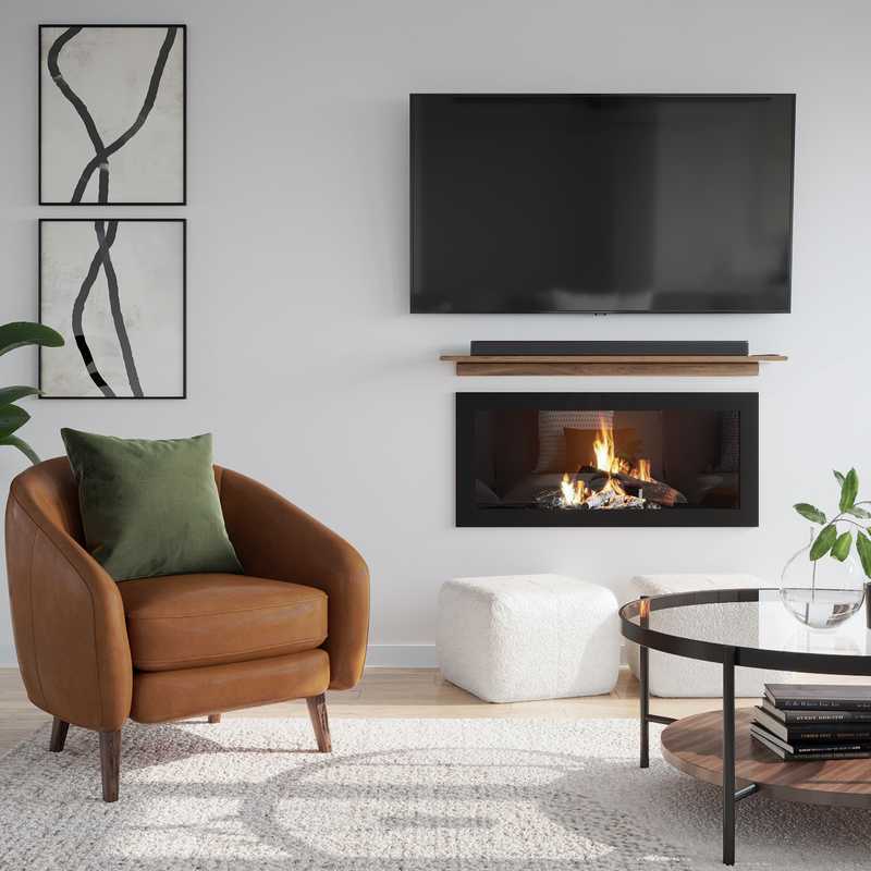 Contemporary, Midcentury Modern Living Room Design by Havenly Interior Designer Sarah