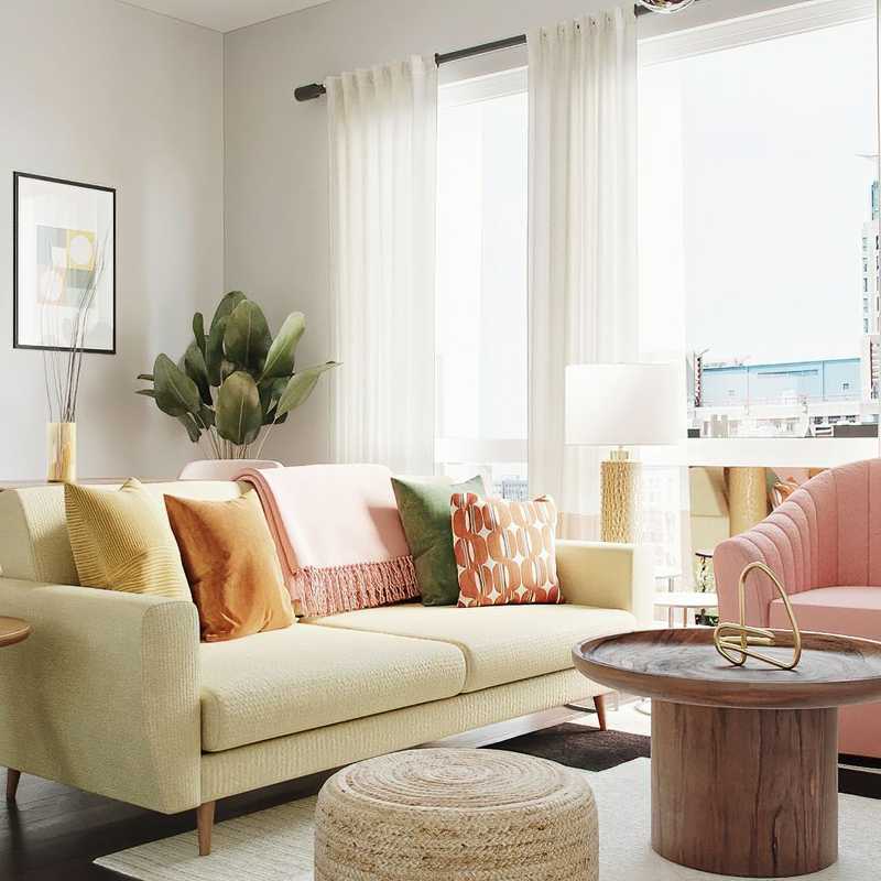 Midcentury Modern Living Room Design by Havenly Interior Designer Emmanuel
