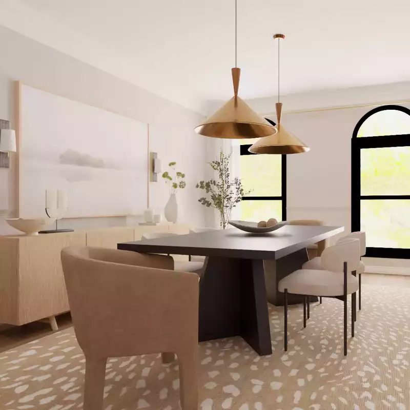 Contemporary, Modern, Coastal Dining Room Design by Havenly Interior Designer Athina
