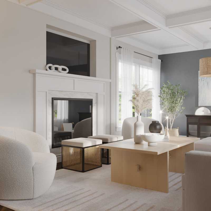 Modern, Bohemian Living Room Design by Havenly Interior Designer Denise