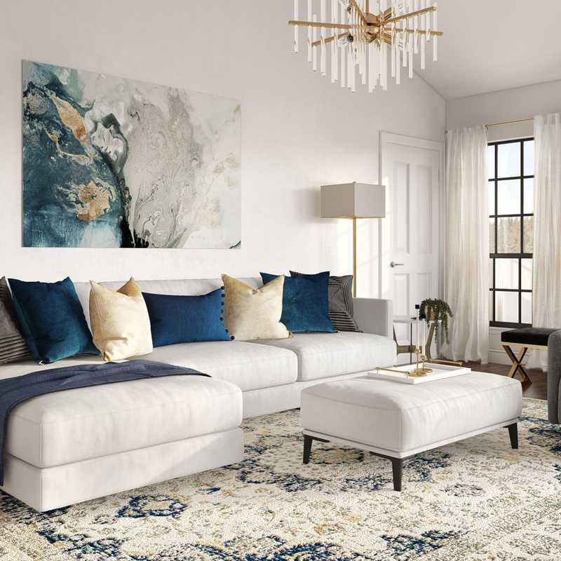 Modern, Glam Living Room Design by Havenly Interior Designer Matina
