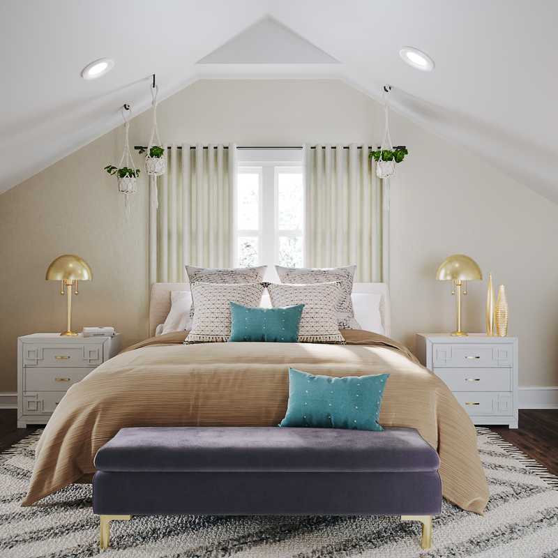 Bohemian, Glam Bedroom Design by Havenly Interior Designer Erin