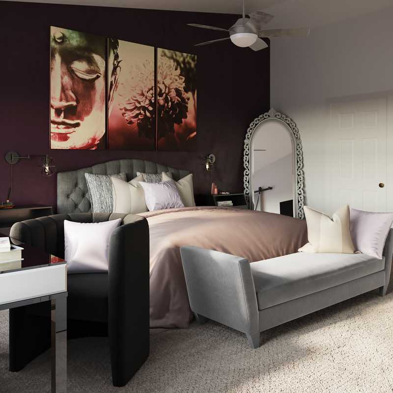 Glam, Transitional Bedroom Design by Havenly Interior Designer Erin