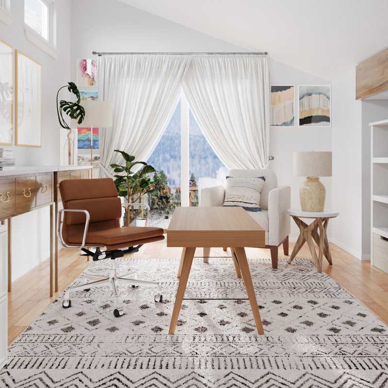 Midcentury Modern Office Design by Havenly Interior Designer Dayana