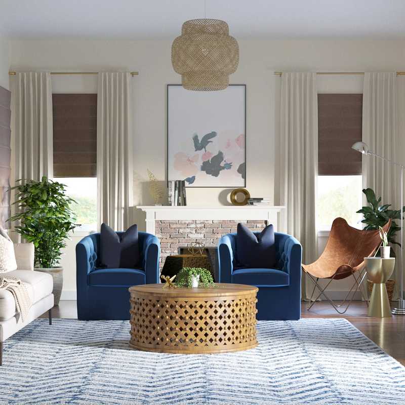 Modern, Glam, Midcentury Modern Playroom Design by Havenly Interior Designer Chante