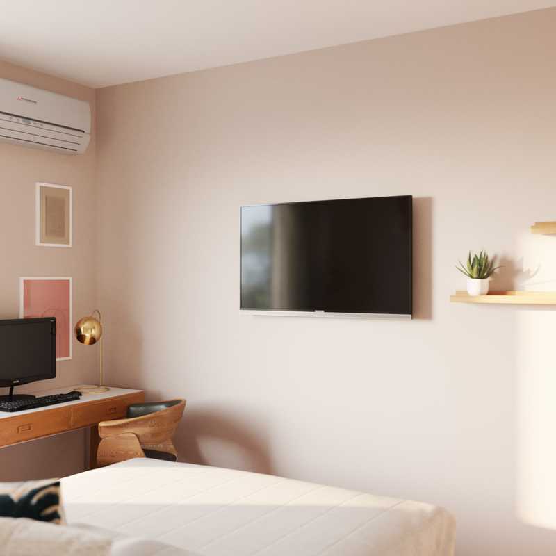 Bohemian, Midcentury Modern Bedroom Design by Havenly Interior Designer Gabriela