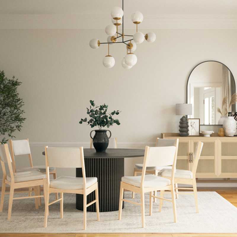 Contemporary, Bohemian, Glam Dining Room Design by Havenly Interior Designer Amanda