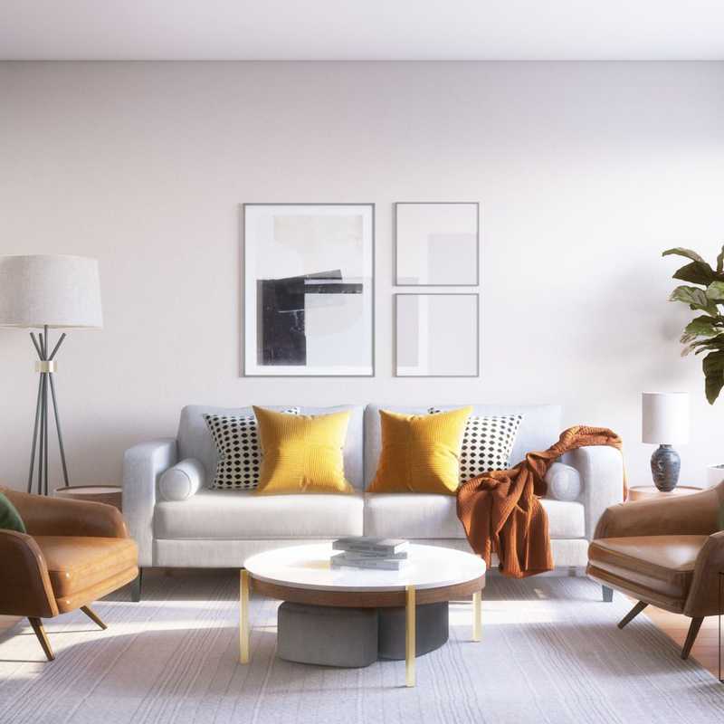 Contemporary, Midcentury Modern Living Room Design by Havenly Interior Designer Anny