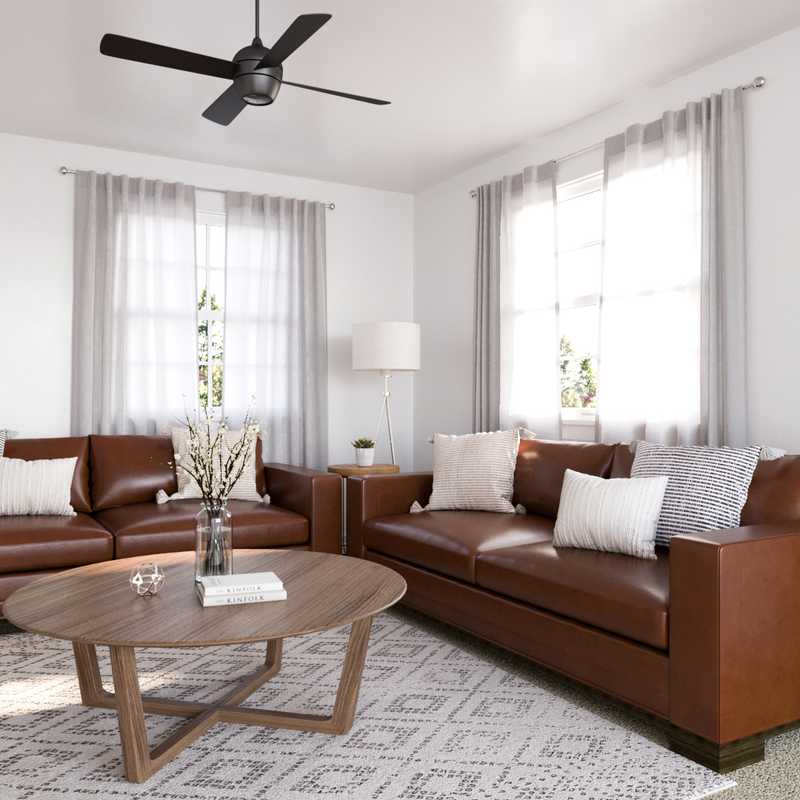Modern, Midcentury Modern Living Room Design by Havenly Interior Designer Alexis
