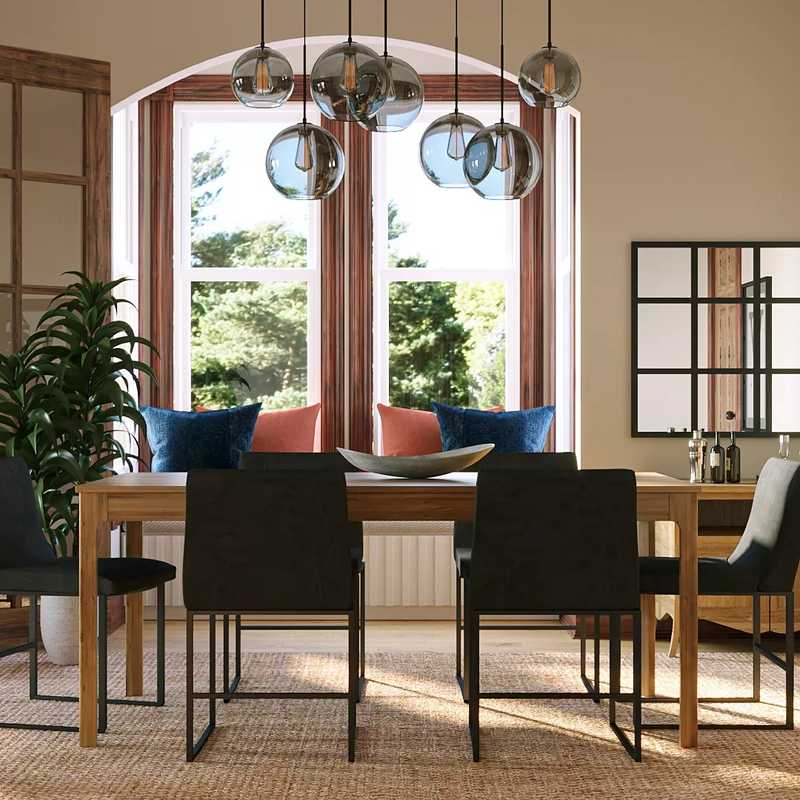 Midcentury Modern Dining Room Design by Havenly Interior Designer Anny