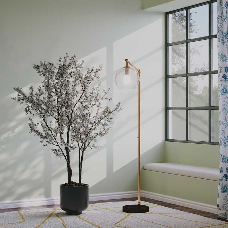 Glam, Minimal Office Design by Havenly Interior Designer Carla