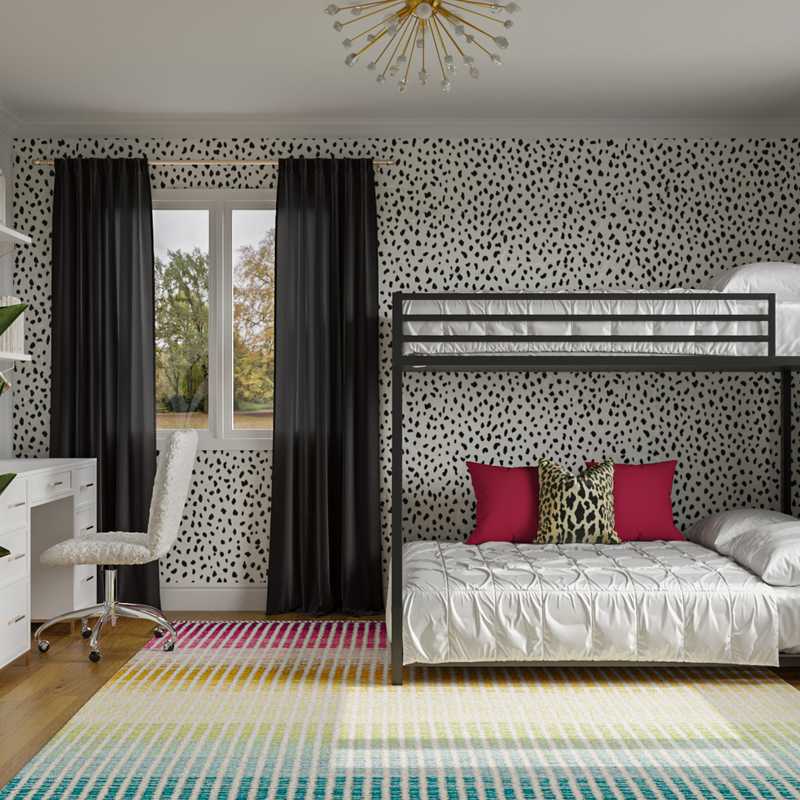 Glam, Preppy Bedroom Design by Havenly Interior Designer Taylor