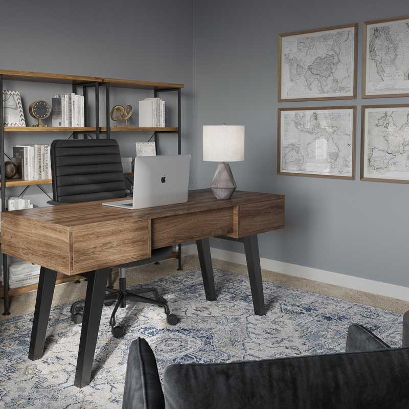 Industrial Office Design by Havenly Interior Designer Taylor