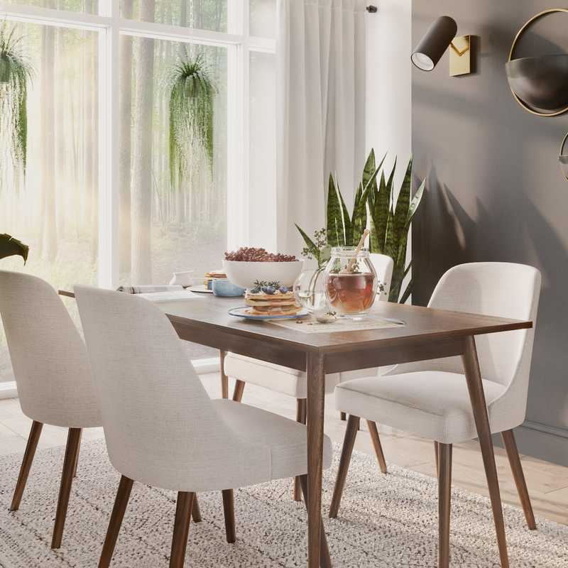 Midcentury Modern, Minimal Dining Room Design by Havenly Interior Designer Kylie