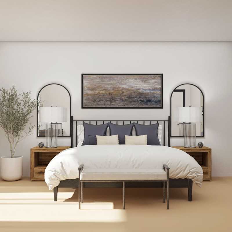 Contemporary, Industrial Bedroom Design by Havenly Interior Designer Anny