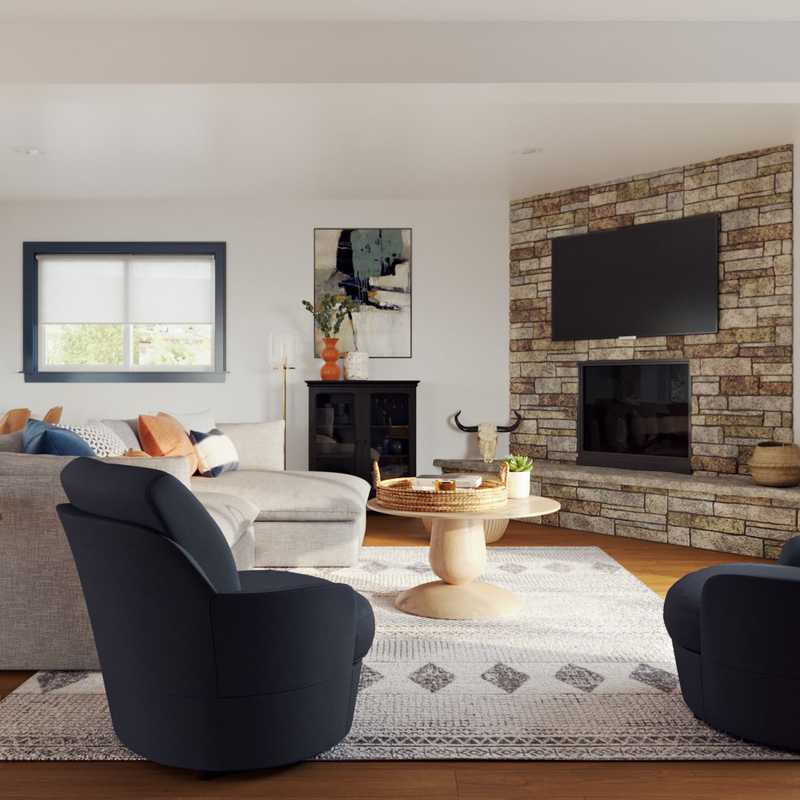 Contemporary Living Room Design by Havenly Interior Designer Marlene