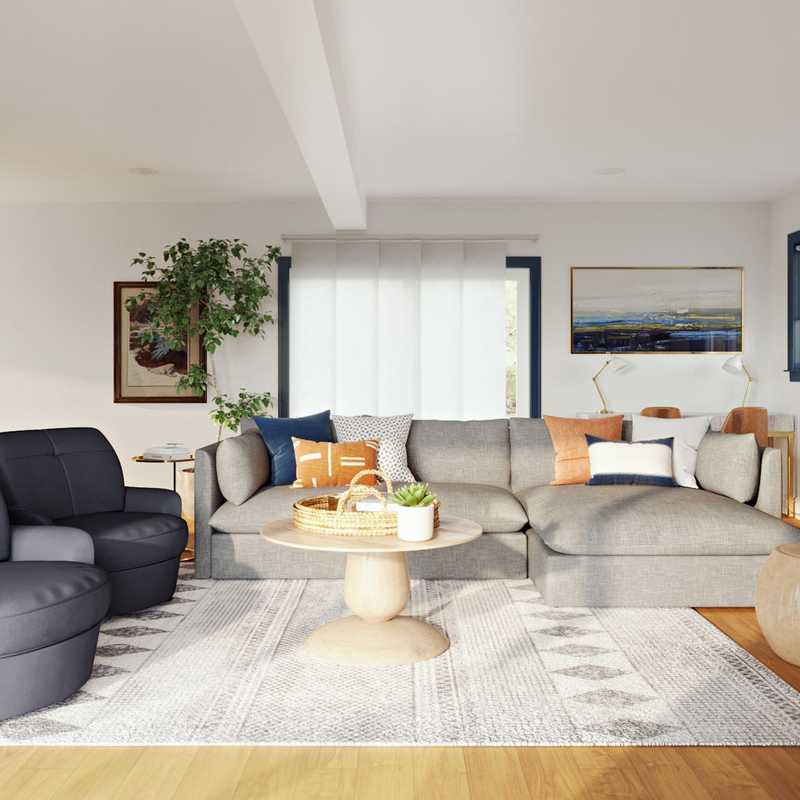 Contemporary Living Room Design by Havenly Interior Designer Marlene