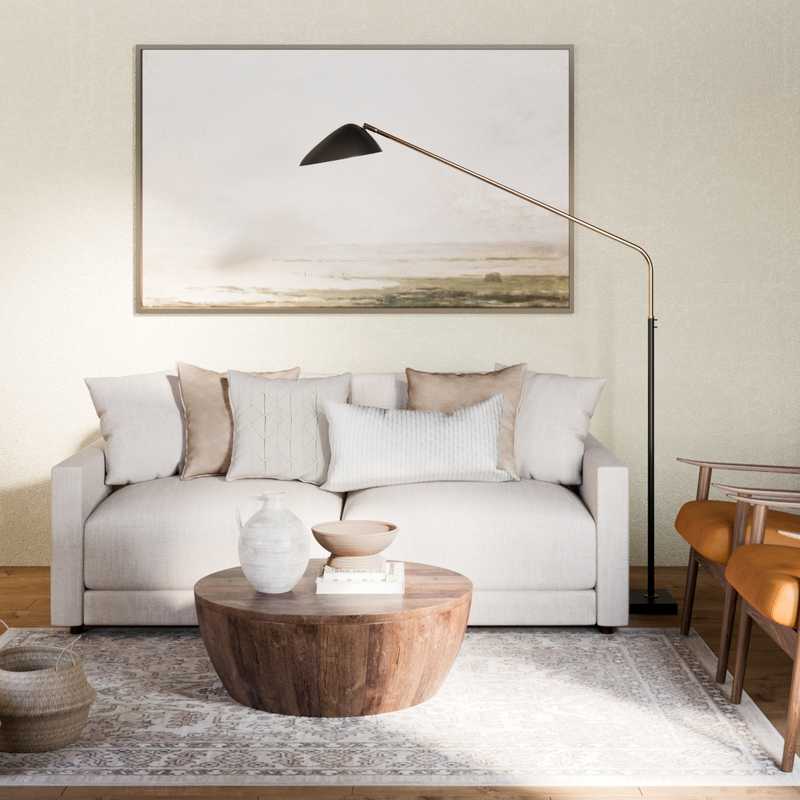 Transitional, Scandinavian Living Room Design by Havenly Interior Designer Rebecca