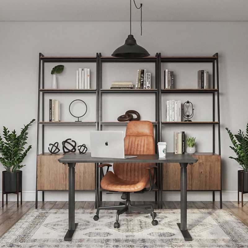 Midcentury Modern Office Design by Havenly Interior Designer Rosa