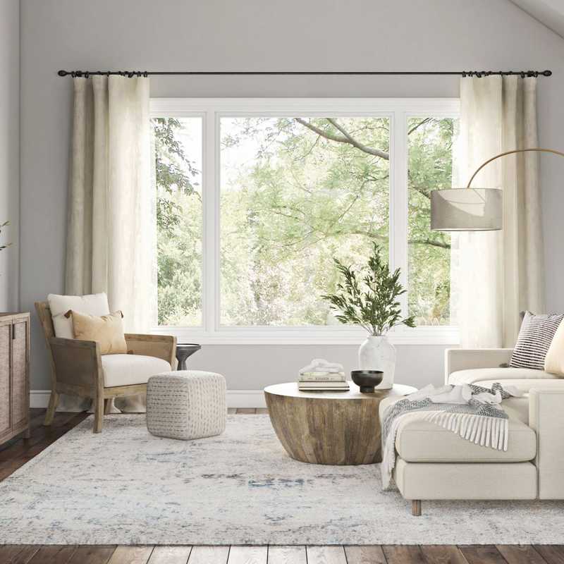 Bohemian Living Room Design by Havenly Interior Designer Laura