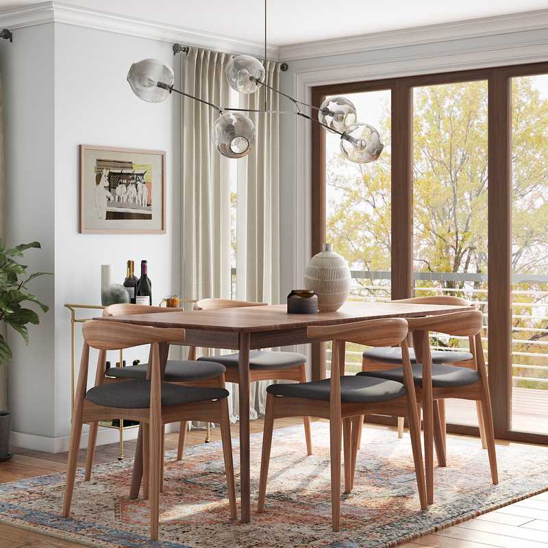 Contemporary, Modern, Midcentury Modern Dining Room Design by Havenly Interior Designer David