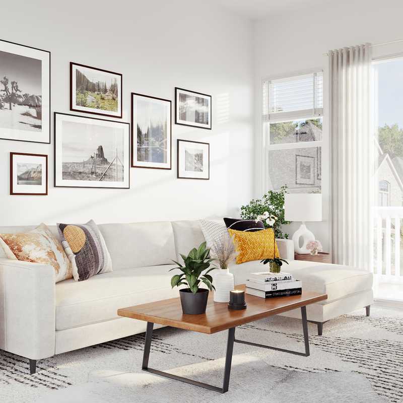 Modern, Glam, Midcentury Modern Living Room Design by Havenly Interior Designer Carla