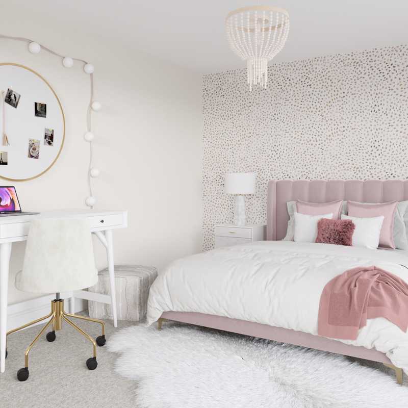 Bohemian, Glam Bedroom Design by Havenly Interior Designer Lauren