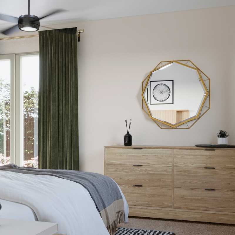 Bohemian, Midcentury Modern, Minimal, Scandinavian Bedroom Design by Havenly Interior Designer Jacqueline