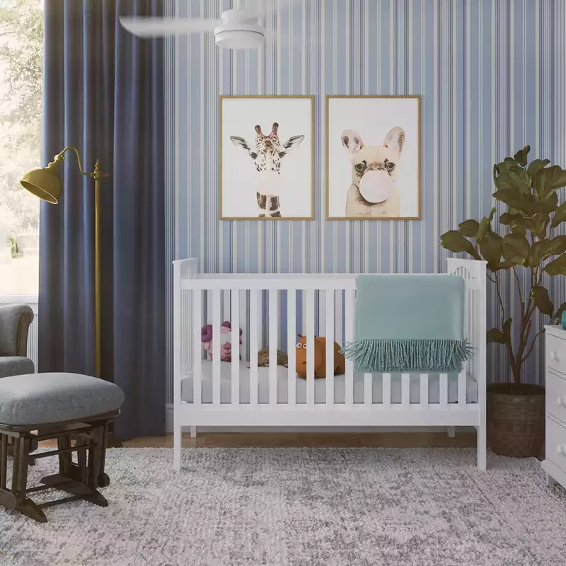 Contemporary, Classic Nursery Design by Havenly Interior Designer Athina