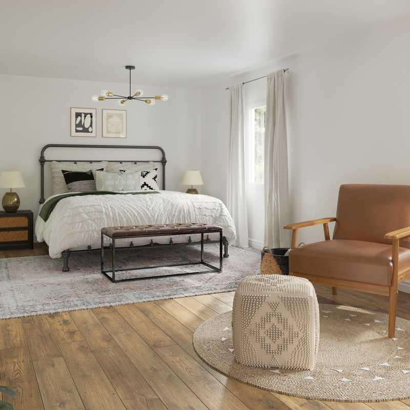 Industrial, Midcentury Modern Bedroom Design by Havenly Interior Designer Matina